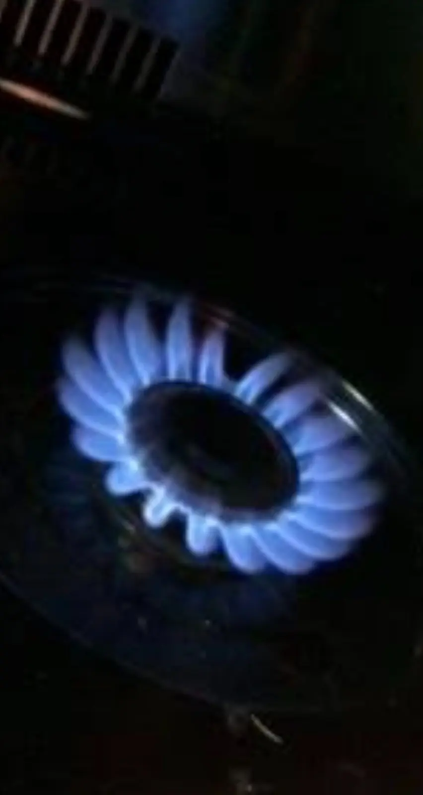Blue gas burner flame checked during gas appliance testing in Brisbane